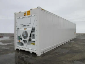 container-frigorifique-40-pieds-high-cube-d-occasion-1752972485 Contenedor refrigerado usado de 40 pies de altura.