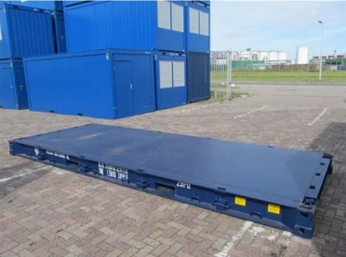 Contenedor de transporte de plataforma plana de 20 pies