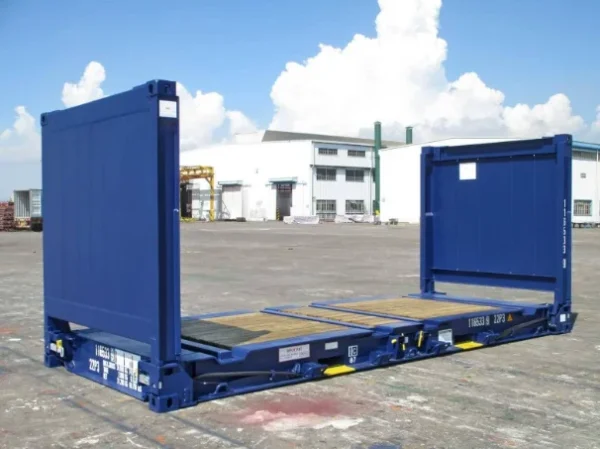 Contenedor de transporte de plataforma plana de 20 pies