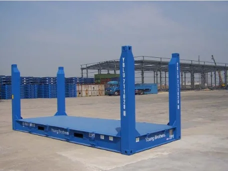 Contenedor de transporte de plataforma plana de 20 pies
