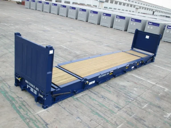 Contenedor de transporte de plataforma plana de 40 pies