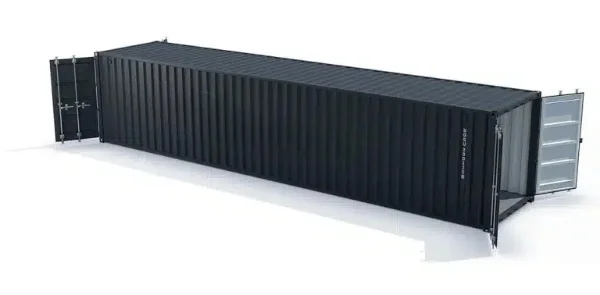 Contenedor de envío de doble puerta de 40 pies de altura.