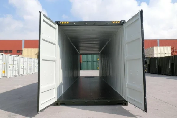 Contenedor de envío de doble puerta de 40 pies de altura.