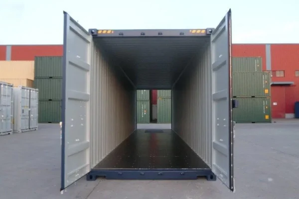 Contenedor de envío de doble puerta de 40 pies de altura.