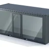 Contenedor comercial con ventana panorámica